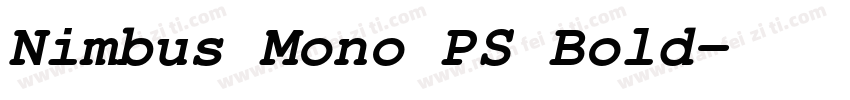 Nimbus Mono PS Bold字体转换